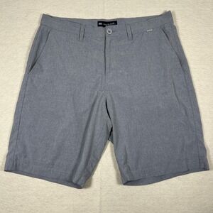 Travis Mathew Shorts Mens 34 Heather Gray Golf Performance Stretch Chino Casual‎